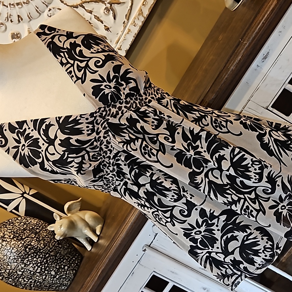 Black & Taupe Floral and Animal Print Tank